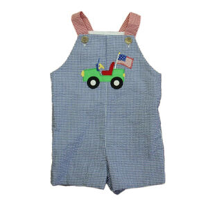 Kelly's Kids Boys Blue | White Golf Cart Romper size: 2T